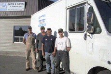 the staff of Gonyea Eaves, Siding and Renovations: Paul Gonyea, Trevor Clement, Greg Carpenter and Dave Lacey